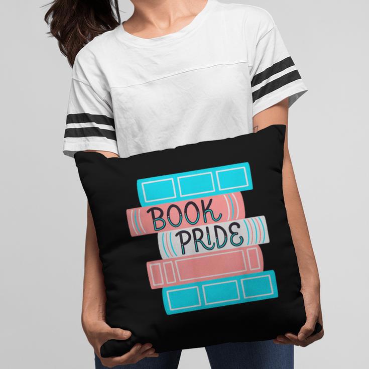 Threadless Grey Sky Chai Trans Book Pride Graphic Pillowcase