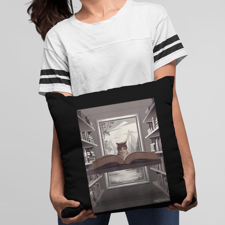 Totally Weird Tees Cat Library Book Reading Literary Pillowcase Totally Weird Tees Cat Library Book Reading Literary Pillowcase