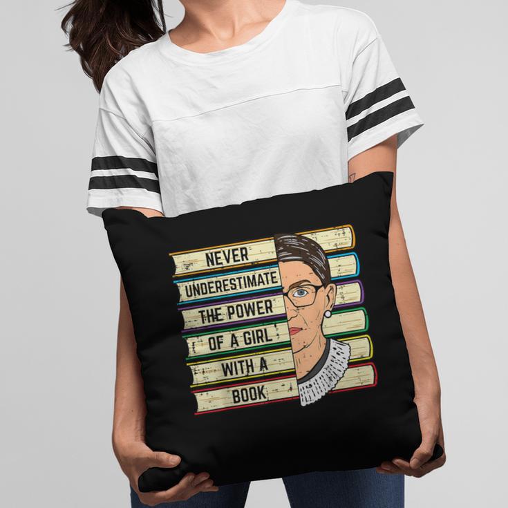 Never Underestimate Girl Read Book Reading Librarian Women Pillowcase