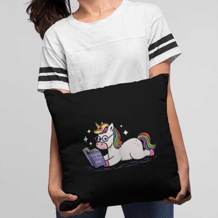 Unicorn Bookworm Believe In Yourself Cute And Inspirational Pillowcase