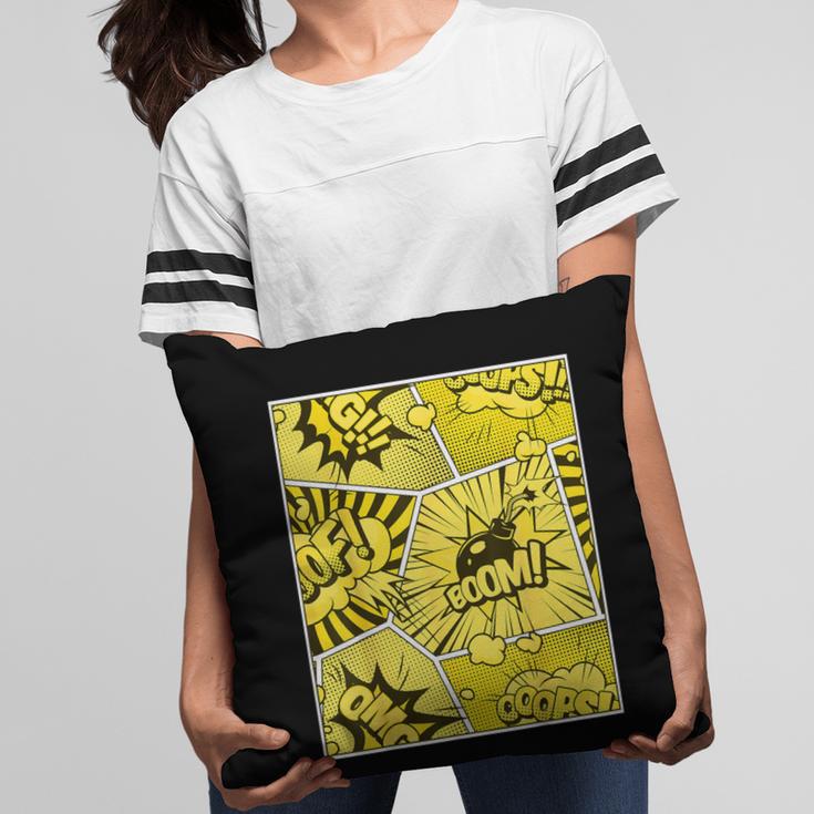 Varsity-Gold Yellow Comic Book University Varsity-Gold Pillowcase Varsity-Gold Yellow Comic Book University Varsity-Gold Pillowcase