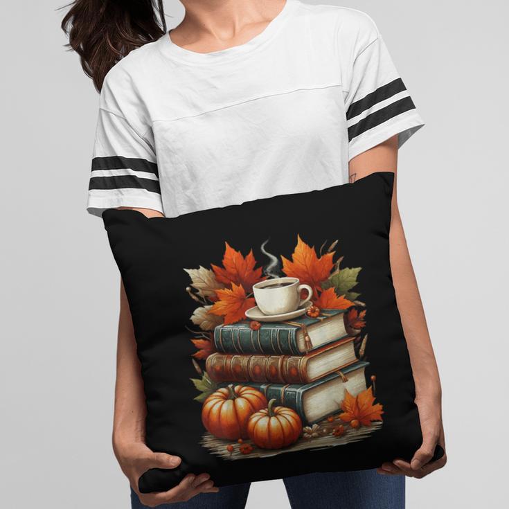 Vintage Autumn Books Coffee Pumpkin Fall Reading Pillowcase