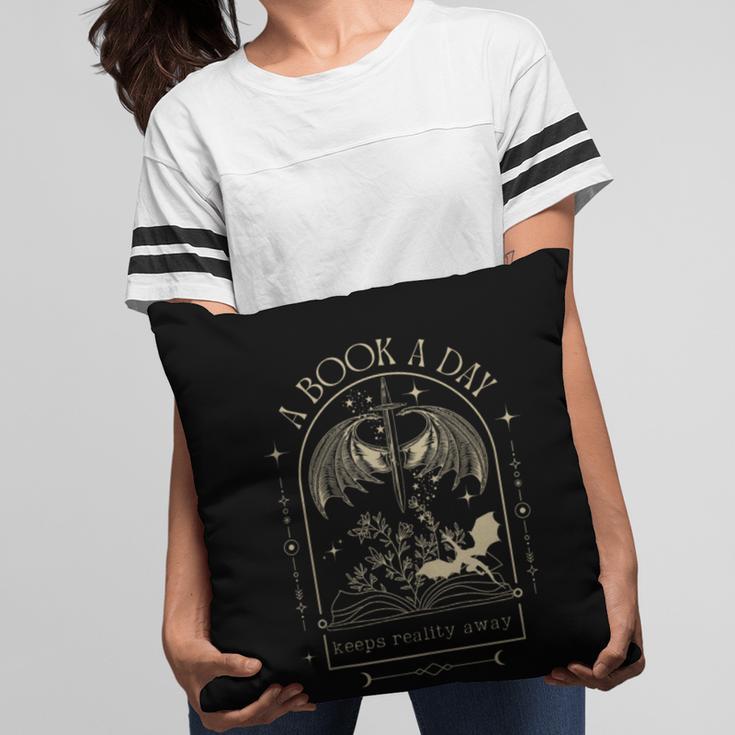 Vintage A Book a Day Keeps Reality Away Spicy Book Readers Pillowcase
