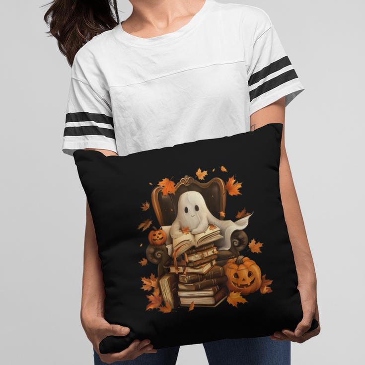 Vintage Ghost Book Reading Pumpkin Gothic Halloween Teachers Pillowcase