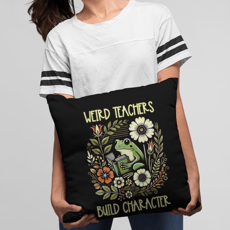 Weird Teachers Build Character Frog Reading Book Librarian Pillowcase Weird Teachers Build Character Frog Reading Book Librarian Pillowcase