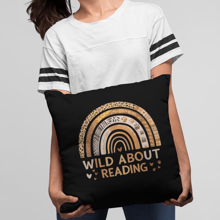 Wild About Reading Books Reader Lover Bookworm Librarian Pillowcase
