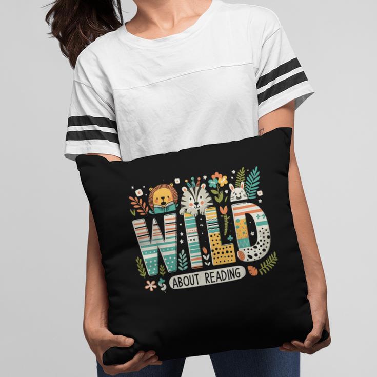 Wild About Reading Bookworm Book Reader Zoo Animals Pillowcase