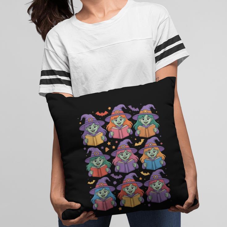 Witches Reading Books Halloween Cute Teens Kids Pillowcase
