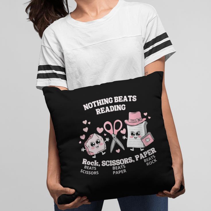 Women's Nothing Beats Reading Book Lover Statement Pillowcase