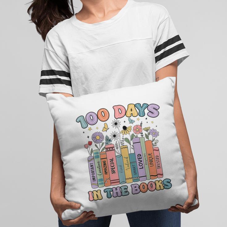 100 Days In The Books Reading Teacher 100th Day Of School Pillowcase