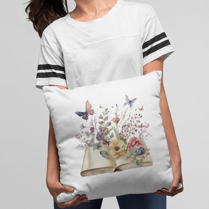 Book Flowers And Butterfly Beautiful Reading Reader Graphic Pillowcase