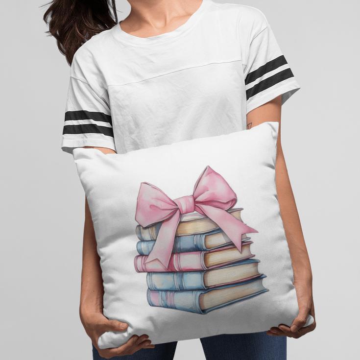 Book Lover Coquette Bow Pink Dainty Ribbon Cute Bookworm Pillowcase Book Lover Coquette Bow Pink Dainty Ribbon Cute Bookworm Pillowcase