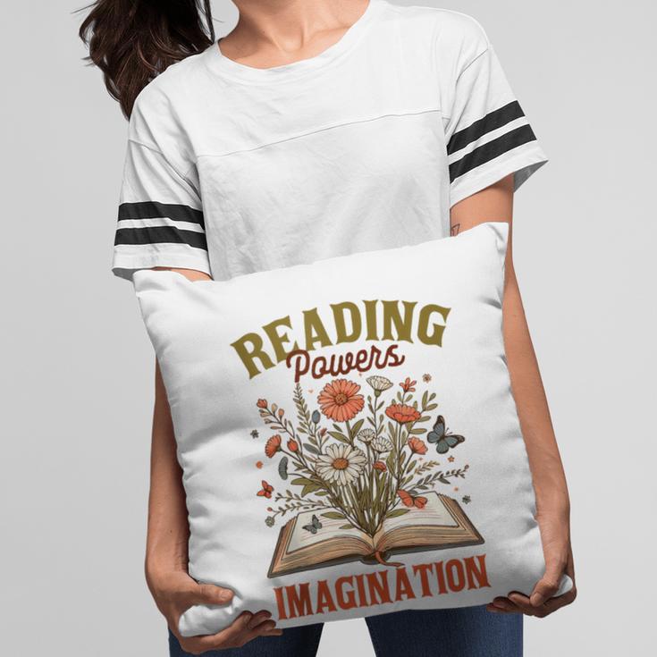 Book Lover Reading Bookish Floral Reading Powers Imagination Pillowcase