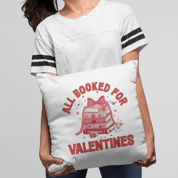All Booked For Valentines Bow Heart Book Lover Valentine Day Pillowcase