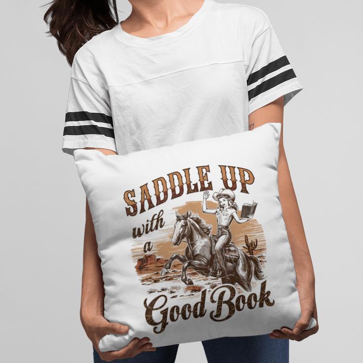 Bookish Retro Western Cowgirl Texas Book Lover Novel Reader Pillowcase