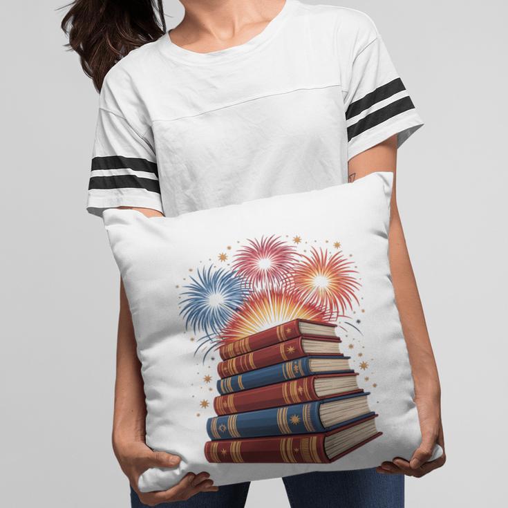 Books Fireworks 4th Of July Bookworm Patriotic Reader Pillowcase