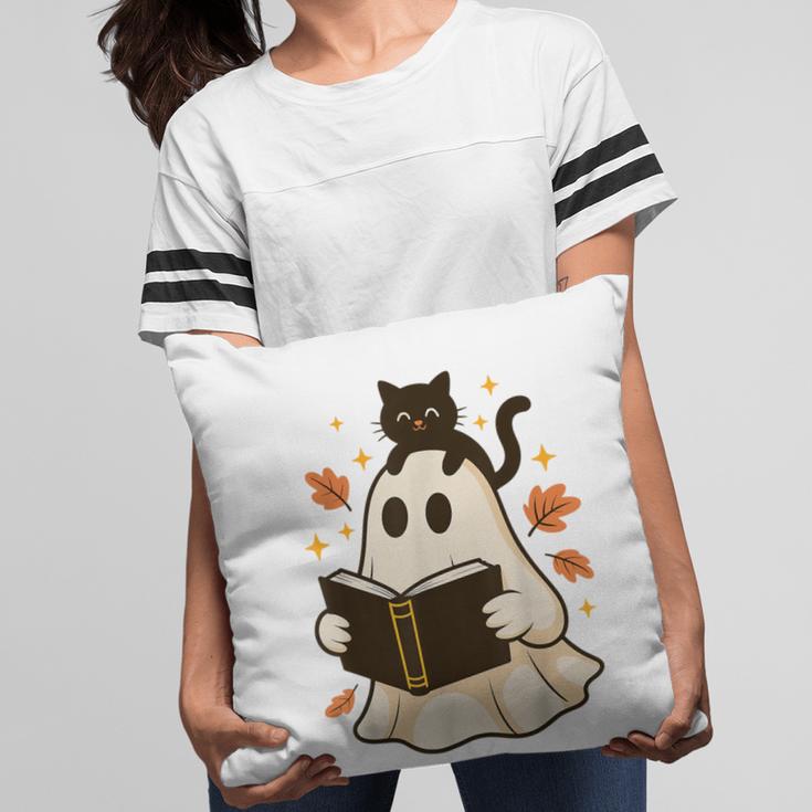 Books Ghost Reading Book Halloween Library Cat Fall Pillowcase