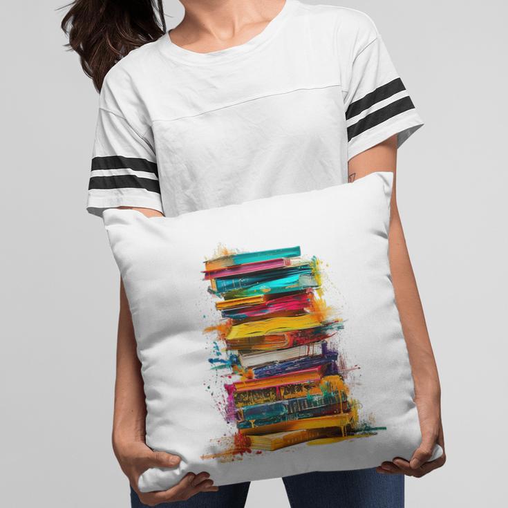 Books Painting Colorful Art Abstract Graphic Books Pillowcase