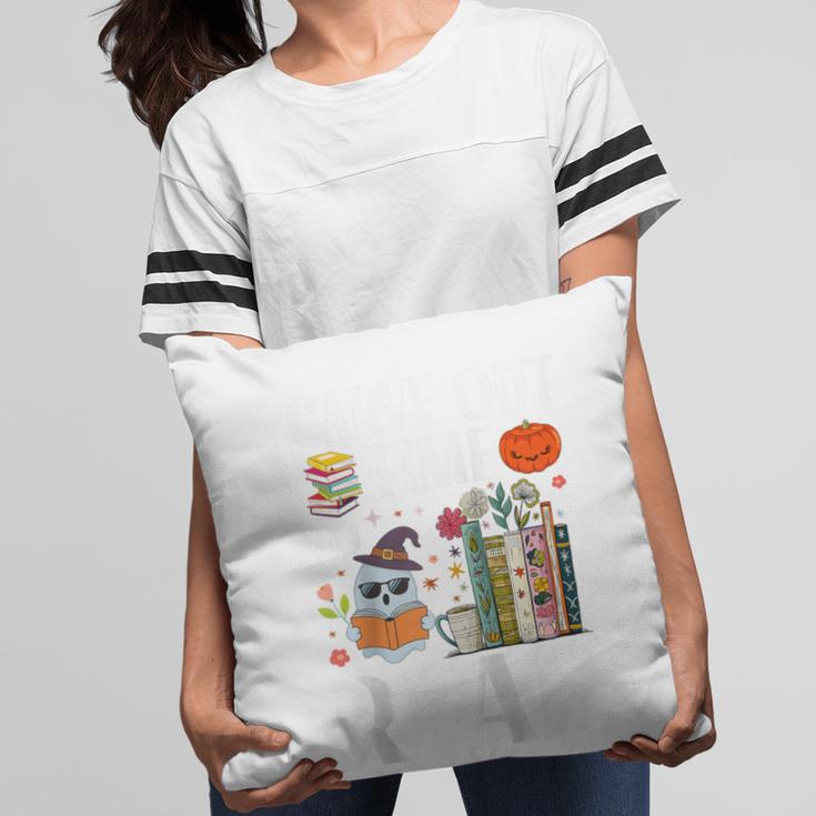 Carve Out Time To Read Halloween Ghost Books Raglan Baseball Tee Pillowcase