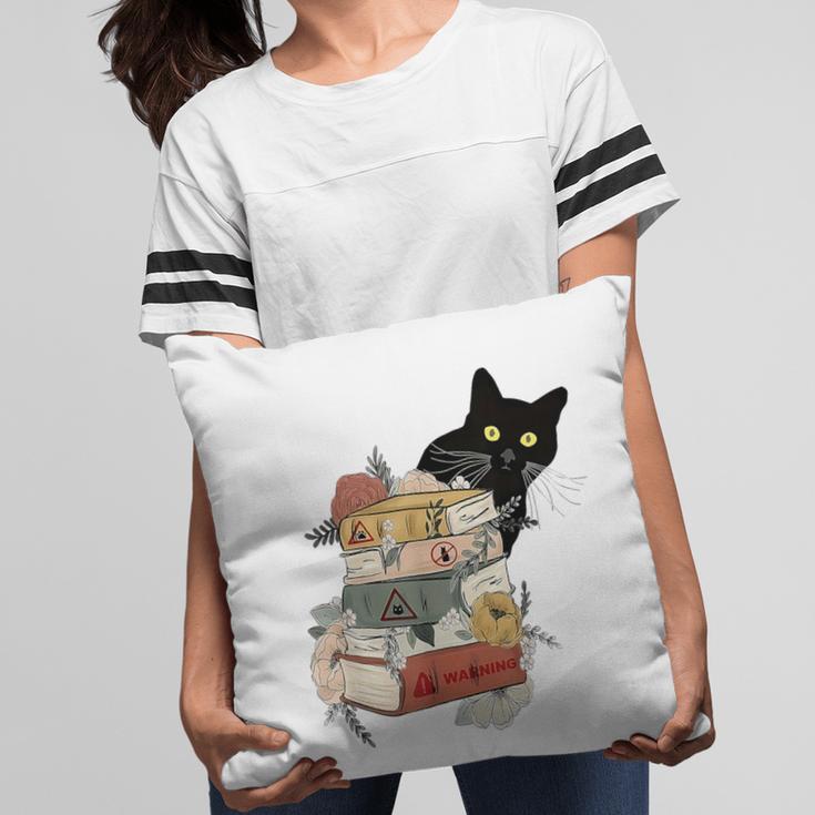 Cat And Books Flowers Reading Club Cat Lover Bookworm Pillowcase