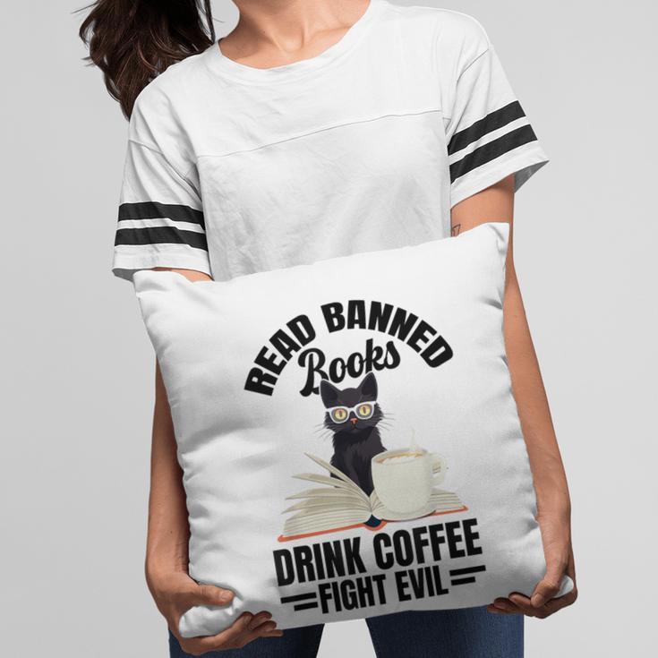 Cat I Read Banned Books Shirt Bookworm Avid Reader For Men Women Kids Pillowcase