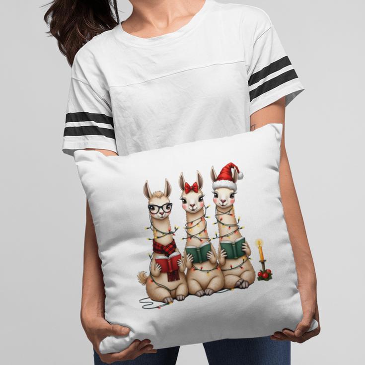 Christmas Three Llamas Reading Reading Books Llama Lover Pillowcase Christmas Three Llamas Reading Reading Books Llama Lover Pillowcase