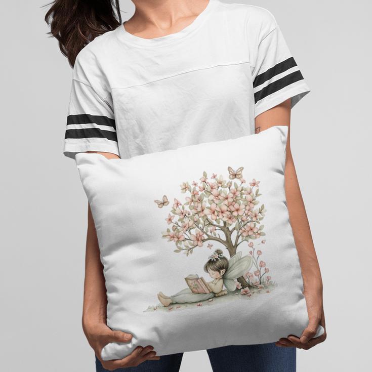 Cute Fairy Reading Fairycore Aesthetic Book Lover Pillowcase