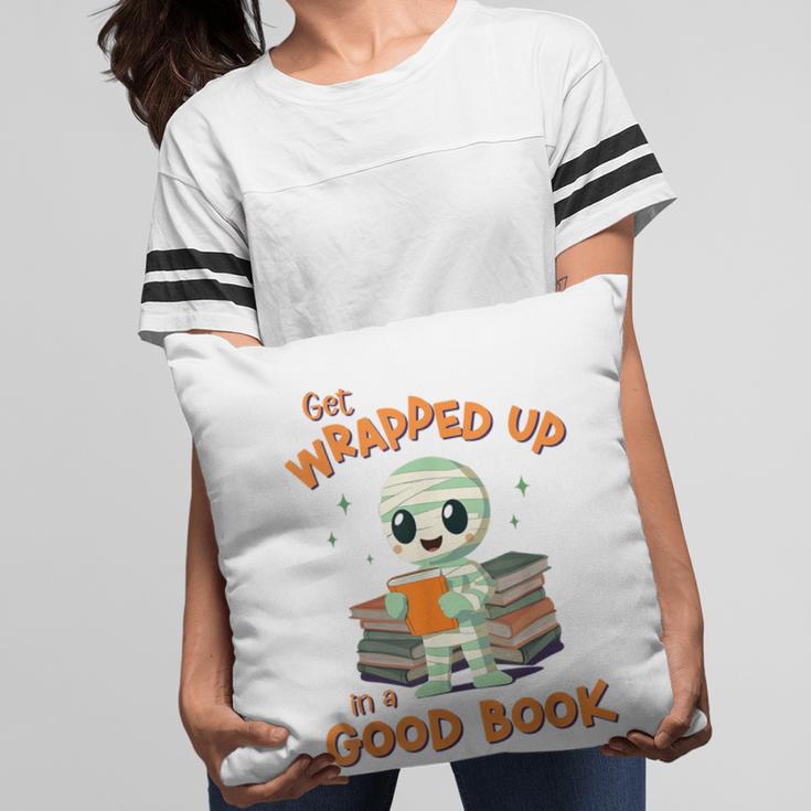 Cute Halloween Teacher Librarian Mummy Reading Books Pillowcase