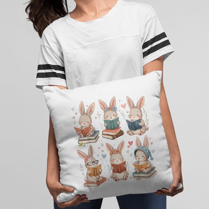 Cute Teacher Bunny Rabbit Reading Easter Bunnies Book Lovers Pillowcase Cute Teacher Bunny Rabbit Reading Easter Bunnies Book Lovers Pillowcase