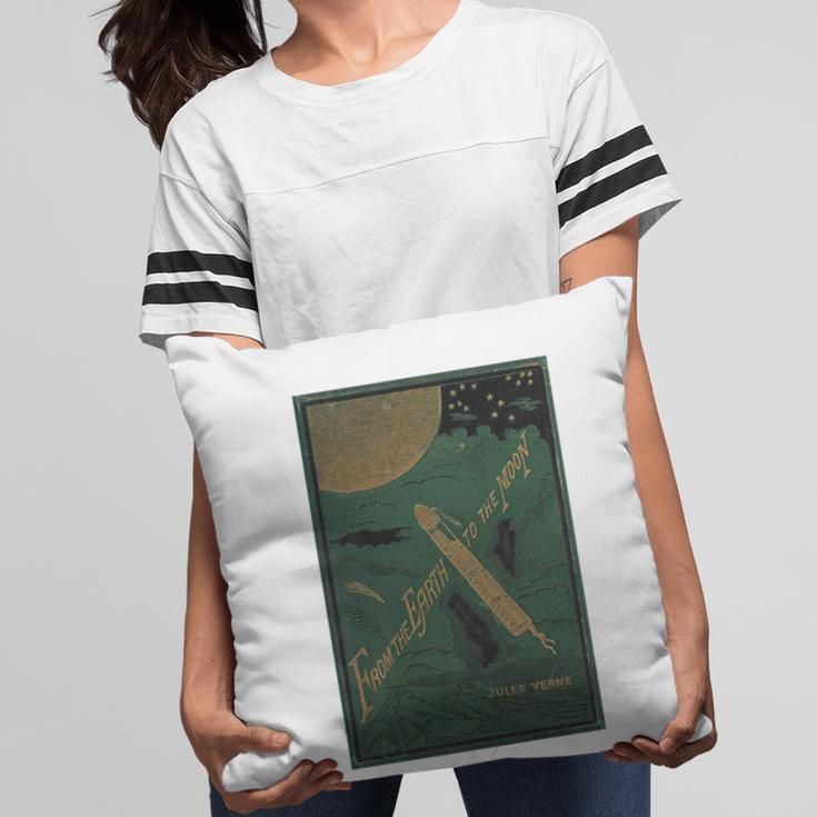 From The Earth To The Moon Book Cover 1874 Premium Pillowcase From The Earth To The Moon Book Cover 1874 Premium Pillowcase