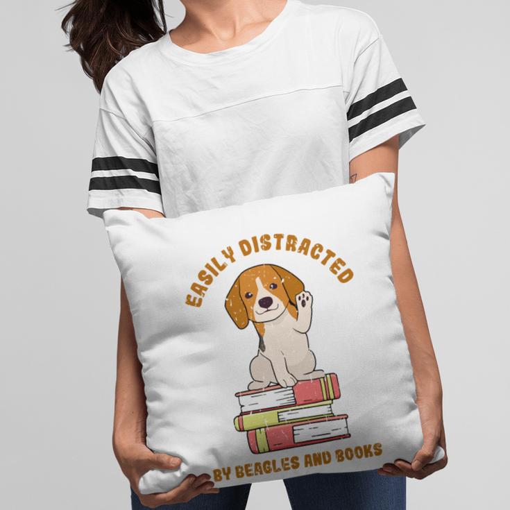 Easily Distracted By Beagles And Books Beagle Dog Pillowcase Easily Distracted By Beagles And Books Beagle Dog Pillowcase