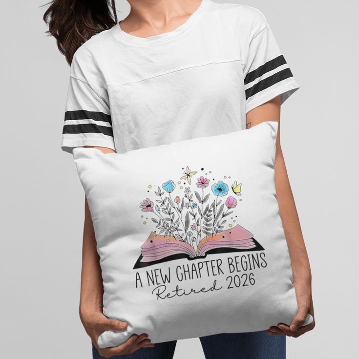 Floral Book A New Chapter Begins Retired 2026 Retirement Pillowcase