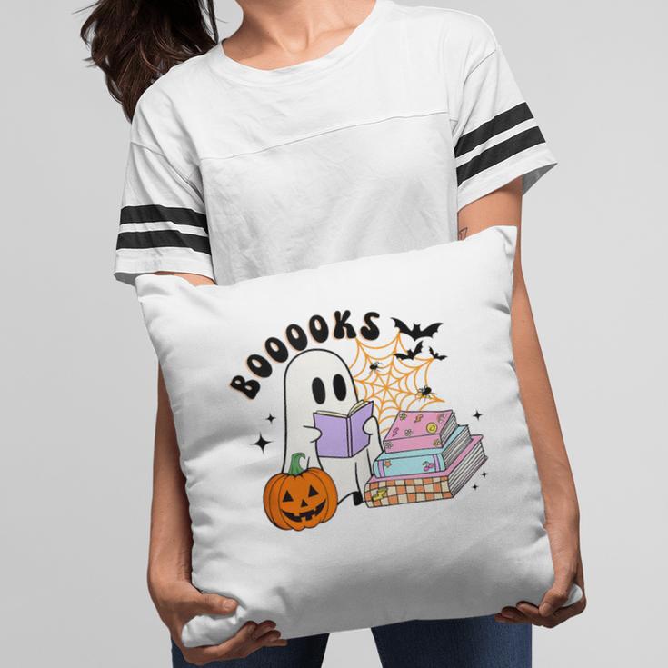 Ghost Reading Halloween Women Teacher Book Lover Pillowcase