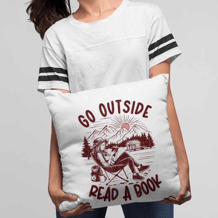 Go Outside Read a Book Vintage Bibliophiles Pillowcase