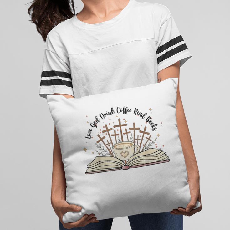 Groovy Flowers Love God Drink Coffee Read Books Christian Pillowcase