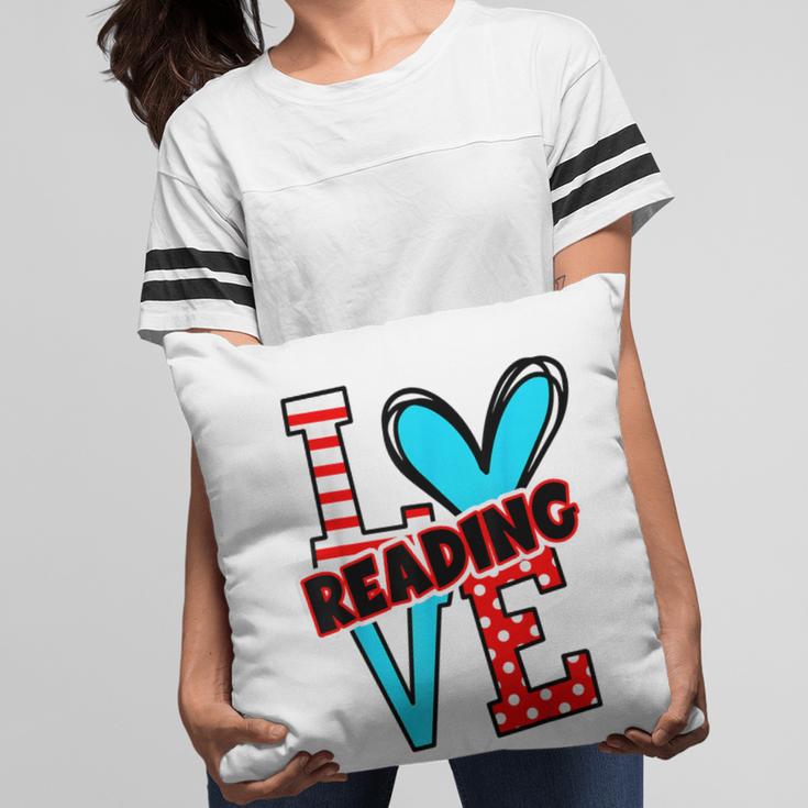 I Heart Books Love Reading Red And Stripe Animated Cat For Men Women Girls Kids Pillowcase