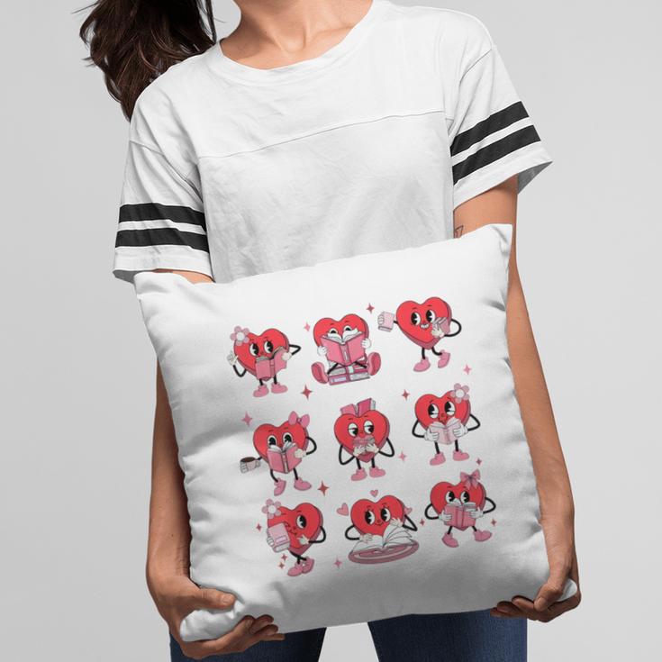 Heart Holding Reading Books Valentine Teacher Book Lover Pillowcase Heart Holding Reading Books Valentine Teacher Book Lover Pillowcase