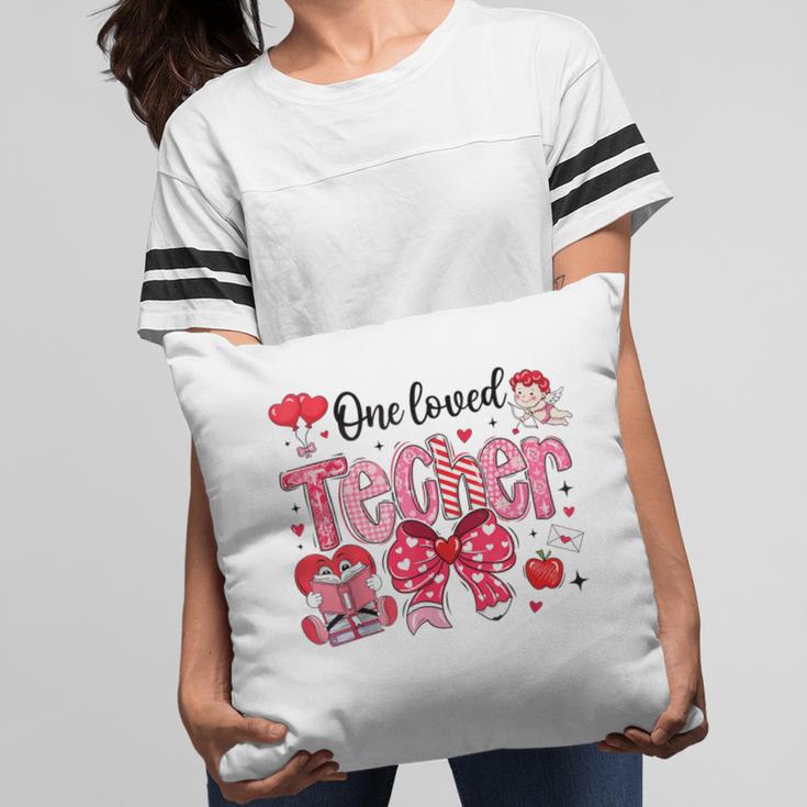 HUGvyn One Loved Teacher Valentine Book Heart Reading Bow Pillowcase