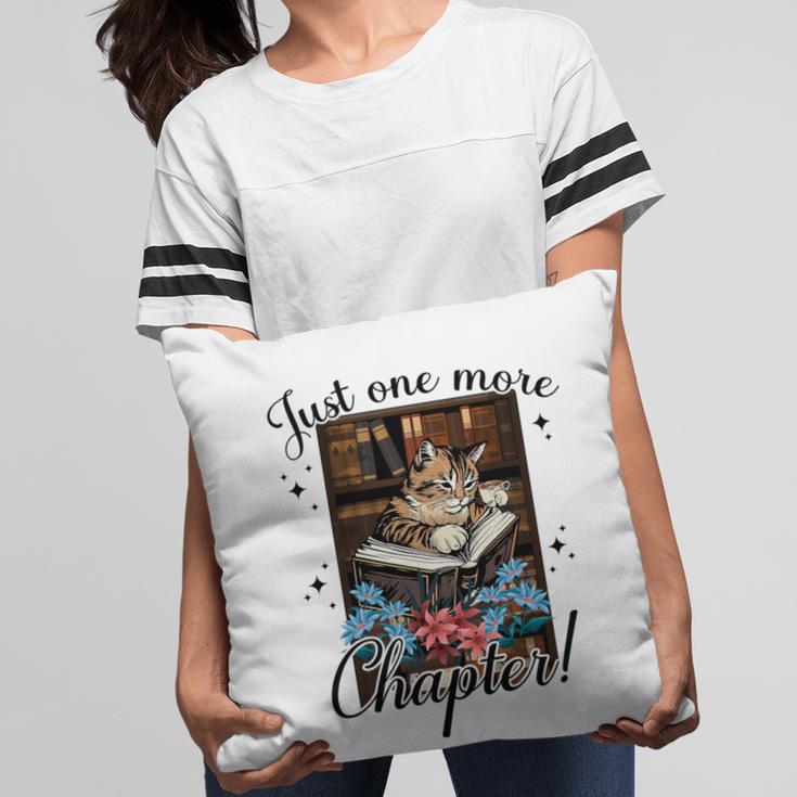 Just One More Chapter Cat Reading Books Coffee Lovers Premium Tri-Blend Pillowcase