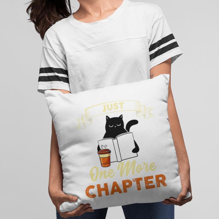 Just One More Chapter Fun Cat Coffee Reading Book Premium Tri-Blend Pillowcase