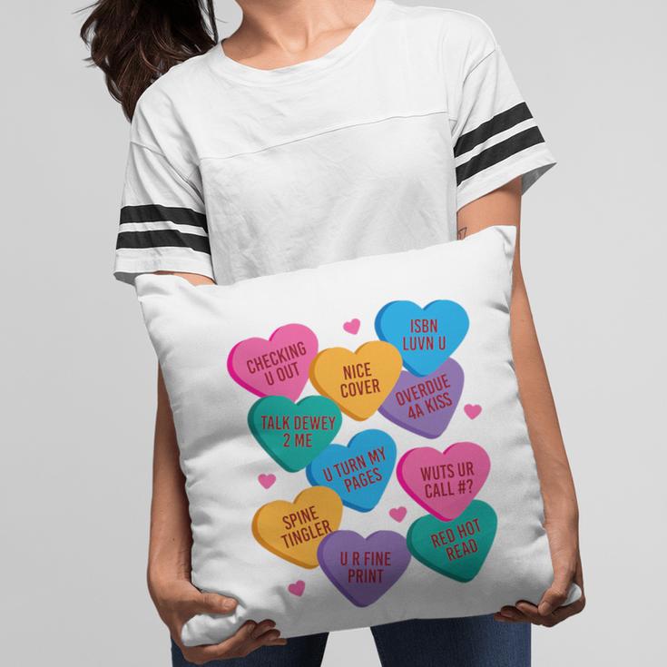 Librarian Shirt Valentines Book Worm Reading Tshirt Premium Tri-Blend Pillowcase
