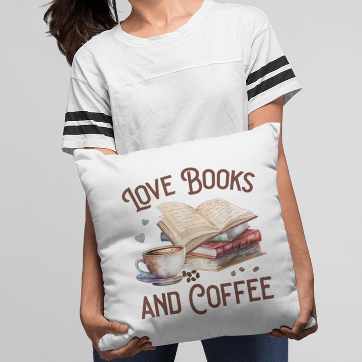 Love Books And Coffee Books Reading Coffee Drinking Pillowcase