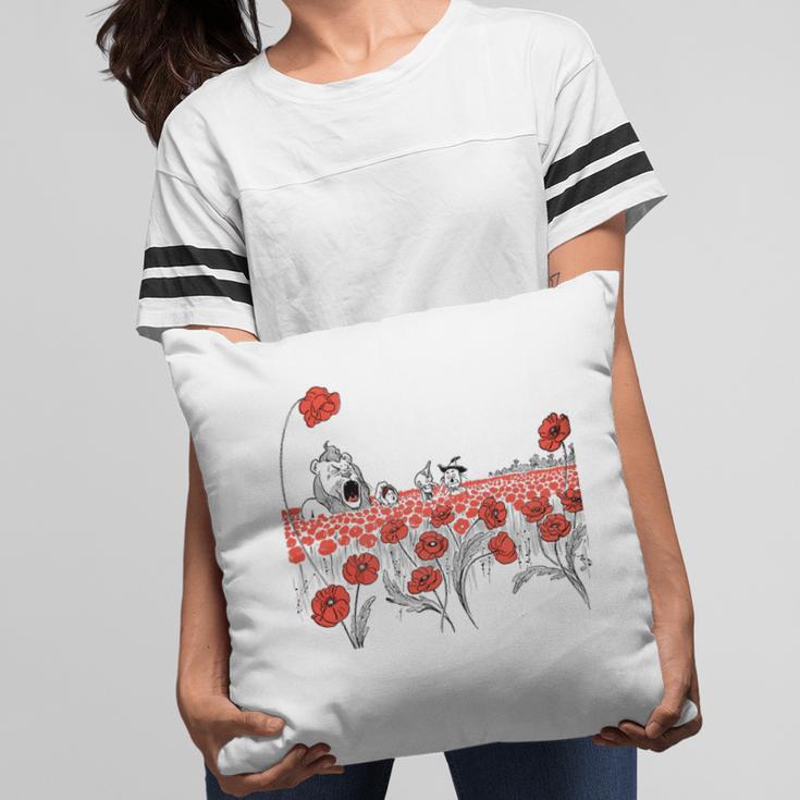 Poppy Field Wizard Of Oz Cowardly Brave Lion Book Pillowcase