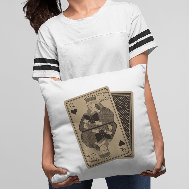 Queen Of Books Playing Card Aesthetic For Book Lovers Premium Tri-Blend Pillowcase
