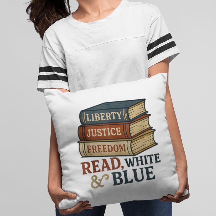 Read Blue Liberty Books July 4th Independence Pillowcase Read Blue Liberty Books July 4th Independence Pillowcase