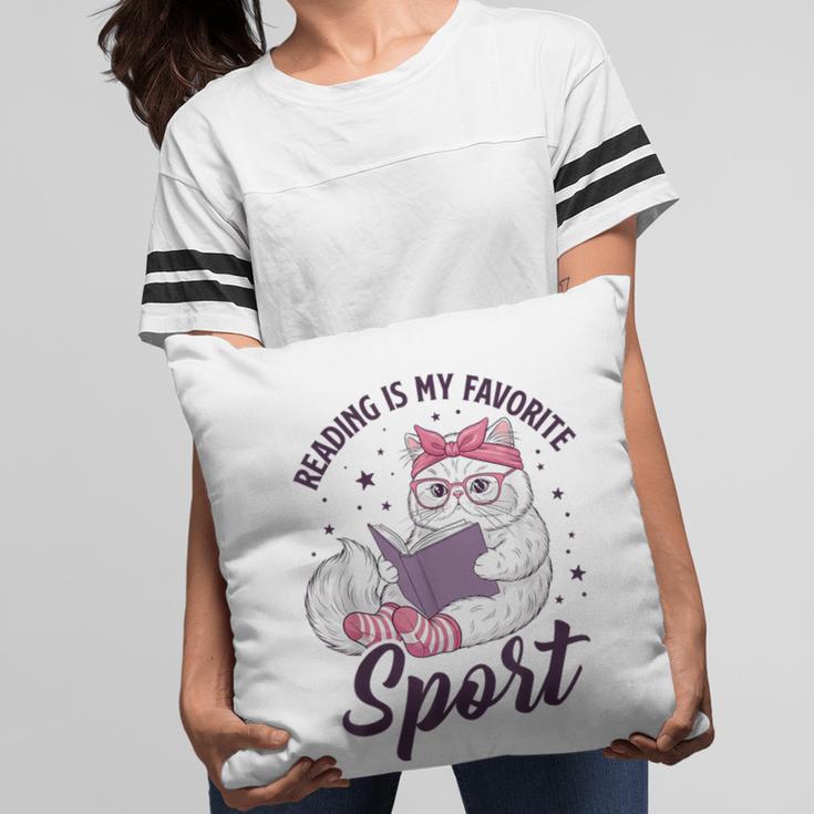 Reading Is My Favorite Sport Saying Cat And Book Lover Pillowcase Reading Is My Favorite Sport Saying Cat And Book Lover Pillowcase