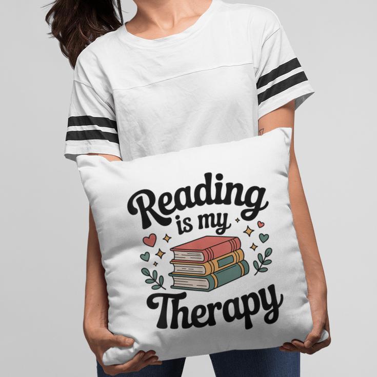 Reading Is My Therapy Book Lover Bookworm Pillowcase