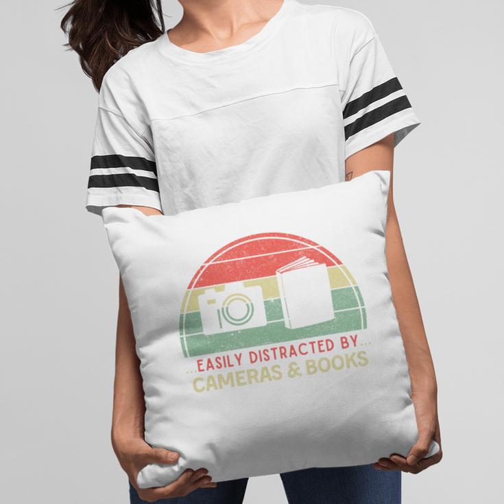Retro Easily Distracted By Cameras & Books Photography Pillowcase Retro Easily Distracted By Cameras & Books Photography Pillowcase