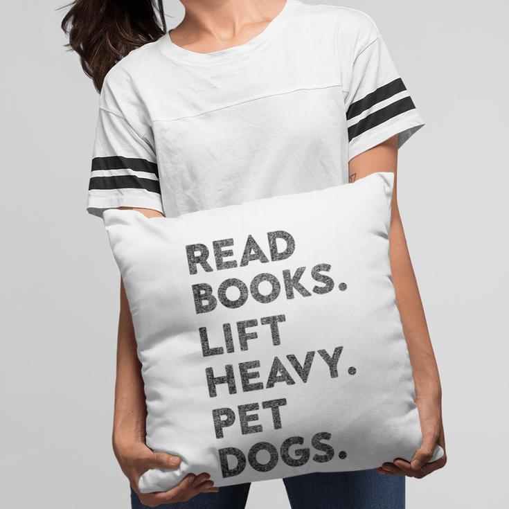 Retro Gym Book Lover Read Books Lift Heavy Pet Dogs Pillowcase
