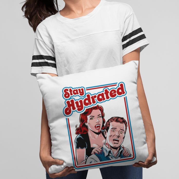 Retro Vampire Book Cover Style Stay Hydrated Halloween Pillowcase